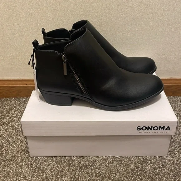 Sonoma Women's Sleek Black Millo Boots - Size 9.5 - Picture 4 of 8